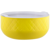 Bon Chef Diamond Collection Cold Wave 10.10 Qt. Yellow Triple Wall Bowl with Cover