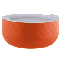 Bon Chef Diamond Collection Cold Wave 3.4 Qt. Orange Triple Wall Bowl with Cover