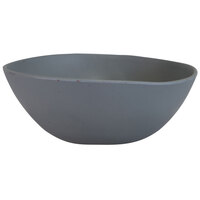 Elite Global Solutions B275076-DGS Morocco 1 Qt. Round Matte Speckled Dark Gray Slanted Melamine Bowl - 6/Case