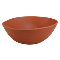 Elite Global Solutions B275076-STCS Morocco 1 Qt. Round Matte Speckled Sunburn Terra Cotta Slanted Melamine Bowl - 6/Case