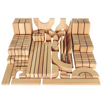 Whitney Brothers WB0372 Children's Quarter 170-Piece Maple Wood Block Set