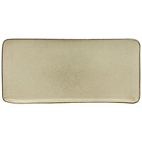 10 Strawberry Street FRZ-13-REC-BG Firenza 13" x 6" Beige Porcelain Rectangle Platter - 12/Case