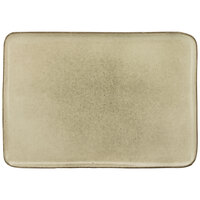 10 Strawberry Street FRZ-14-REC-BG Firenza 14" x 9 3/4" Beige Porcelain Rectangle Platter - 6/Case