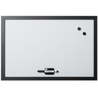 MasterVision MM040011619 24" x 18" Magnetic Wall-Mount Dry Erase Board with Black MDF Frame