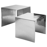 Walco Ironstone from Steelite International WLVS2326 Hammered Stainless Steel 2-Piece Riser Set