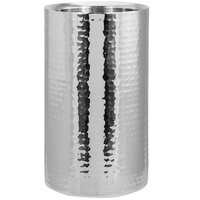 Walco WLVCC14 Ironstone Hammered Double Wall Stainless Steel Wine Cooler - 4 5/8" x 4 5/8" x 7 7/8"