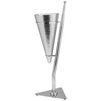 Walco WLVCBS11 Ironstone Hammered Double Wall Stainless Steel Wine Bucket with Floor Stand - 12 1/2" x 12 1/2" x 34 1/2"