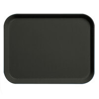 Cambro 3253CL110 Camlite 13" x 21" Black Fiberglass Serving Tray - 12/Case