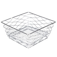 American Metalcraft BNRB68C Square Birdnest Chrome Basket / Riser - 8" x 8" x 4"