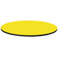 Correll Round Yellow Finish High Pressure Bar & Cafe Table Top