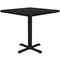 Correll 30" Square Black Granite Finish Standard Height High Pressure Cafe / Breakroom Table