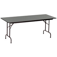 Correll 18" x 60" Montana Granite Finish Premium Laminate 3/4" High Pressure Heavy-Duty Folding Table