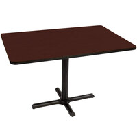 Correll 30" x 42" Rectangular Cherry Finish Standard Height High Pressure Cafe / Breakroom Table