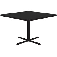 Correll 42" Square Black Granite Finish Standard Height High Pressure Cafe / Breakroom Table