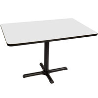 Correll 30" x 42" Rectangular White Finish Standard Height High Pressure Cafe / Breakroom Table