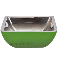 Bon Chef Diamond Collection Cold Wave 3 Qt. Lime Green Triple Wall Square Bowl