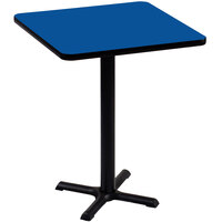 Correll 36" Square Blue Finish Standard Height High Pressure Cafe / Breakroom Table