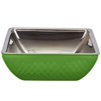 Bon Chef Diamond Collection Cold Wave 4 Qt. Lime Green Triple Wall Square Bowl