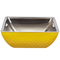 Bon Chef Diamond Collection Cold Wave 4 Qt. Yellow Triple Wall Square Bowl