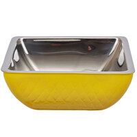 Bon Chef Diamond Collection Cold Wave 3 Qt. Yellow Triple Wall Square Bowl