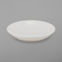 10 Strawberry Street BISTRO-9S Bistro 4 1/2" Bright White Porcelain Demitasse Saucer - 36/Case