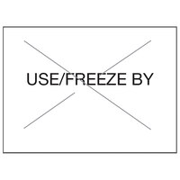 Garvey 2216-08795 2216 Series 7/8" x 5/8" White / Black "USE / FREEZE BY" 1000-Count Two-Line Cross-Cut Pricemarker Label Roll - 9/Pack