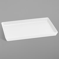 Delfin from Steelite International DFTRC128LT020 Linen 12" x 8" x 1" White Rectangular Melamine Tray