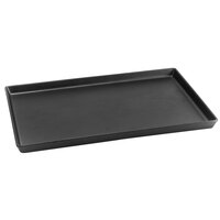 Delfin from Steelite International DFTRC1812LT010 Linen 18" x 12" x 1" Black Rectangular Melamine Tray