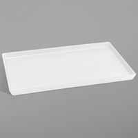 Delfin from Steelite International DFTRC1812LT020 Linen 18" x 12" x 1" White Rectangular Melamine Tray