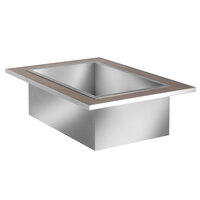 Eastern Tabletop ST5925DIB Hub Buffet 31 7/16" x 22 1/4" x 3/4" Grey Grain Drop-In Ice Bin Tile