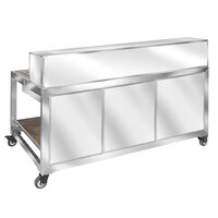 Eastern Tabletop HB6510S Hub Buffet 9-Piece Brushed Stainless Steel Foldaway Bar