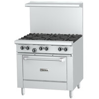 U.S. Range U36-6R Liquid Propane 6 Burner 36" Range with Standard Oven - 230,000 BTU