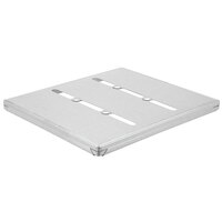 Chicago Metallic 44645 3-Strap Glazed Aluminized Steel Pullman Pan Non-Nesting Drop Cover- 16 1/4" X 14 3/8" X 1"