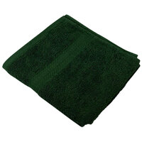 Monarch Brands True Colors 16" x 27" 100% Ring Spun Cotton Hunter Green Hand Towel 3 lb. - 120/Case