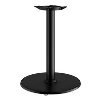 Lancaster Table & Seating Cast Iron 22" Round Black 3" Standard Height Column Table Base