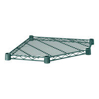 Regency 21" NSF Green Epoxy Wire Pentagon Corner Shelf