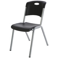 Lifetime 480310 Black Stackable Chair - 4/Pack