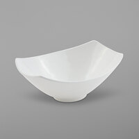 Bon Chef 2512PWHT Gondola 32 oz. White Sandstone Cast Aluminum Bowl