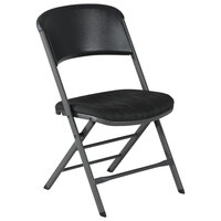 Lifetime 480621 Black Folding Padded Chair - 4/Pack