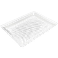 Delfin from Steelite International DFTRC1210P00 12" x 10" x 1" Rectangular Clear Acrylic Prism Tray