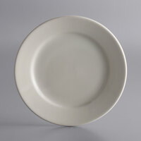 Libbey PWC-8 Princess White 9" Ultima Cream White Round Rolled Edge Stoneware Plate - 24/Case