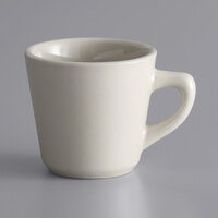 Libbey PWC-1 Princess White 7 oz. Ultima Cream White Rolled Edge Stoneware Cup - 36/Case