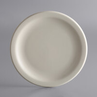 Libbey NR-22 Kingsmen White 8" Ultima Cream White Narrow Rim Round Stoneware Plate - 36/Case