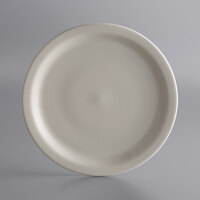 Libbey NR-16 Kingsmen White 10 1/2" Ultima Cream White Narrow Rim Round Stoneware Plate - 12/Case