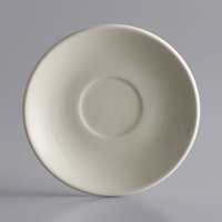 Libbey PWC-36 Princess White 4 7/8" Ultima Cream White Round Rolled Edge Stoneware Saucer - 36/Case