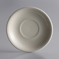 Libbey PWC-2 Princess White 6" Ultima Cream White Round Rolled Edge Stoneware Saucer - 36/Case