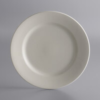 Libbey PWC-9 Princess White 9 3/4" Ultima Cream White Round Rolled Edge Stoneware Plate - 24/Case