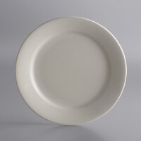 Libbey PWC-37 Princess White 11" Ultima Cream White Round Rolled Edge Stoneware Plate - 12/Case