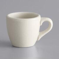 Libbey PWC-35 Princess White 3.5 oz. Ultima Cream White Rolled Edge Stoneware Demitasse Cup - 36/Case