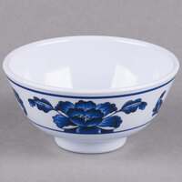 Thunder Group 3006TB Lotus 9 oz. Round Melamine Rice Bowl - 12/Case